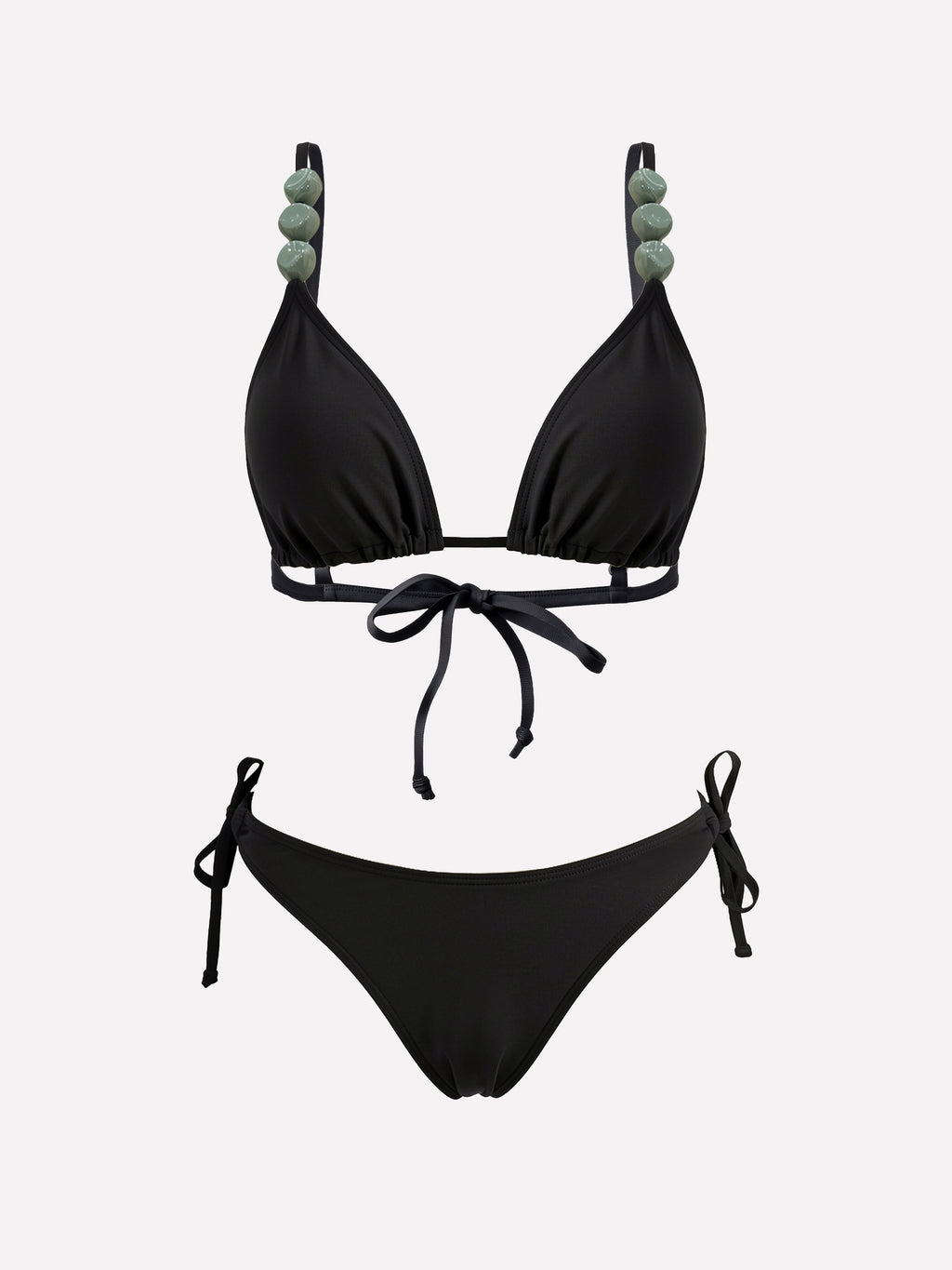 Sable Minimal Tie Bikini Set
