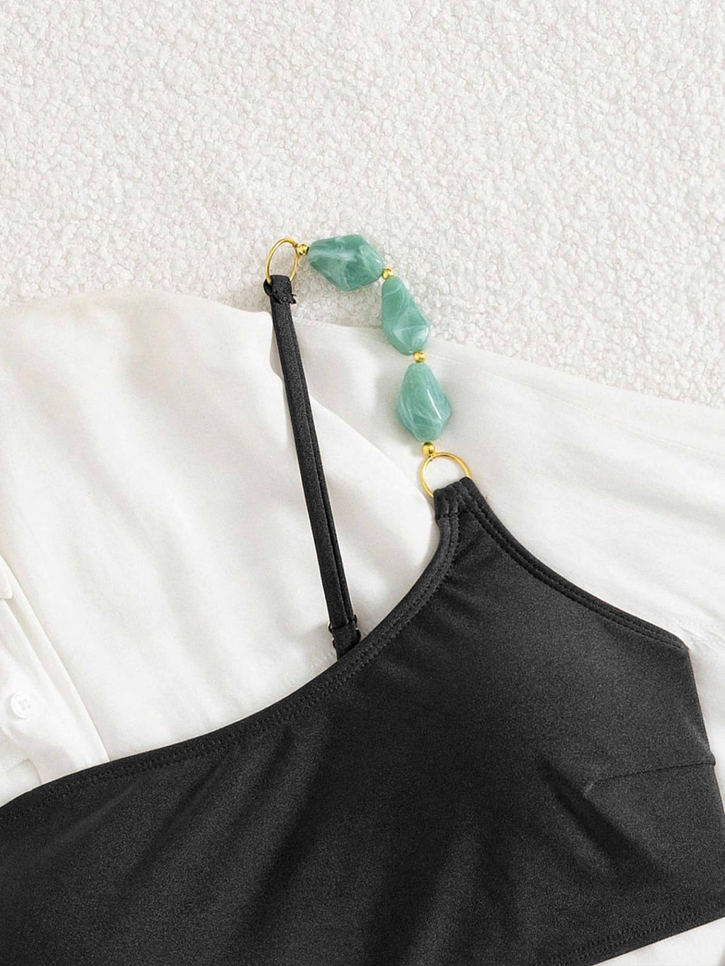 Sable One-Shoulder Minimal Bikini Set