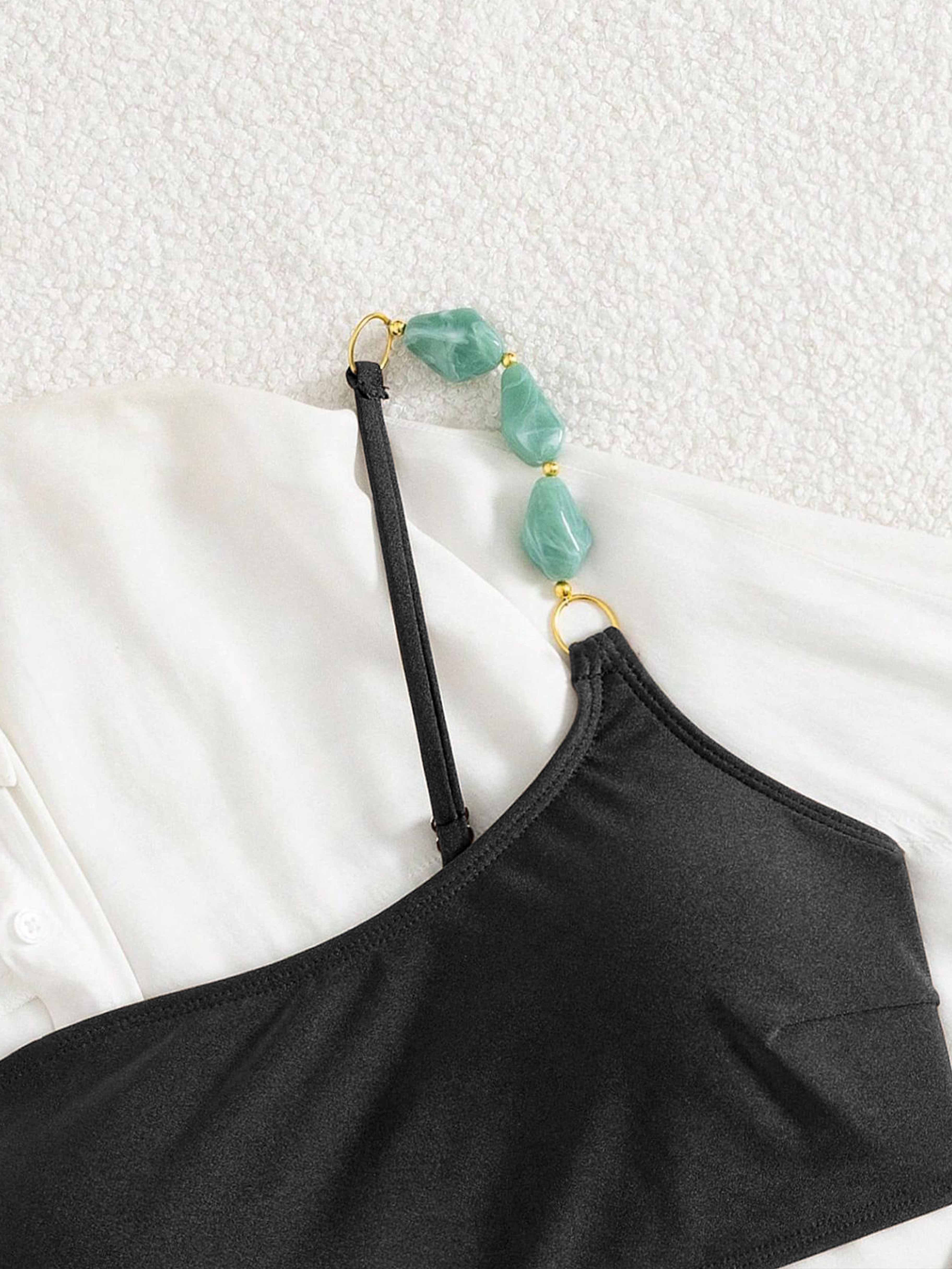 Sable One-Shoulder Minimal Bikini Set