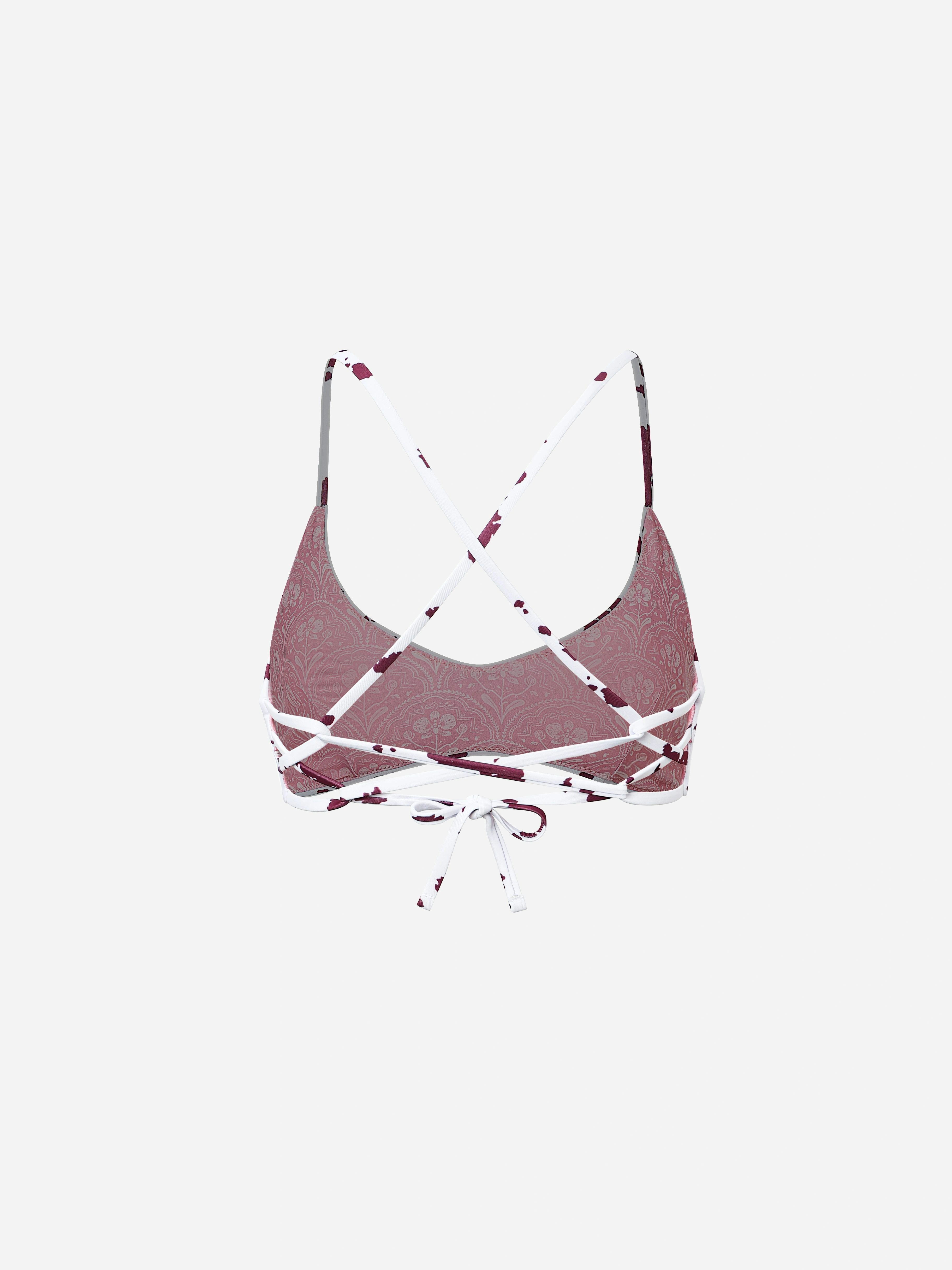 Virea Reversible Halter Bikini Top-Fuchsia