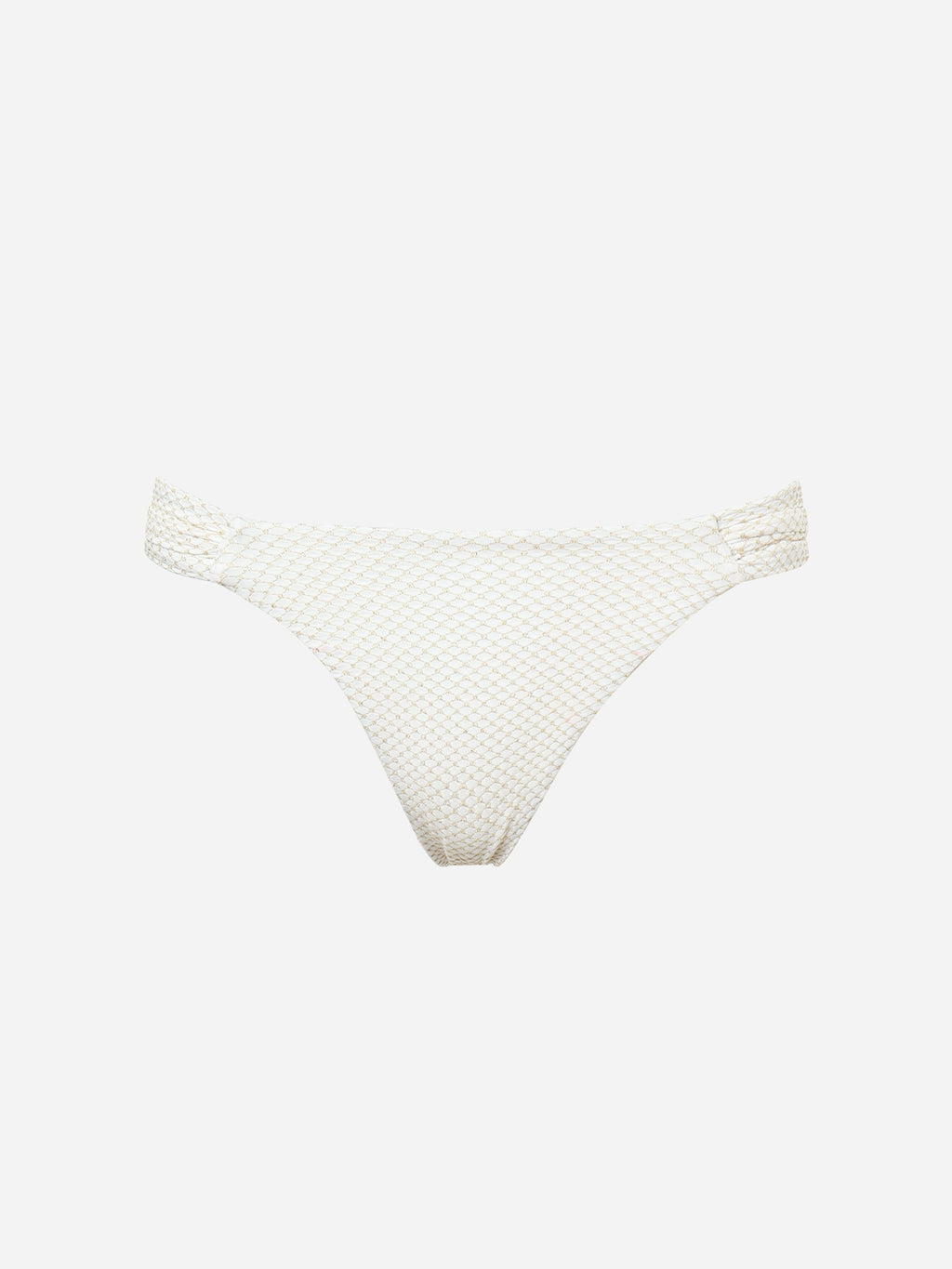 Lunel Metallic Bikini Bottom-White