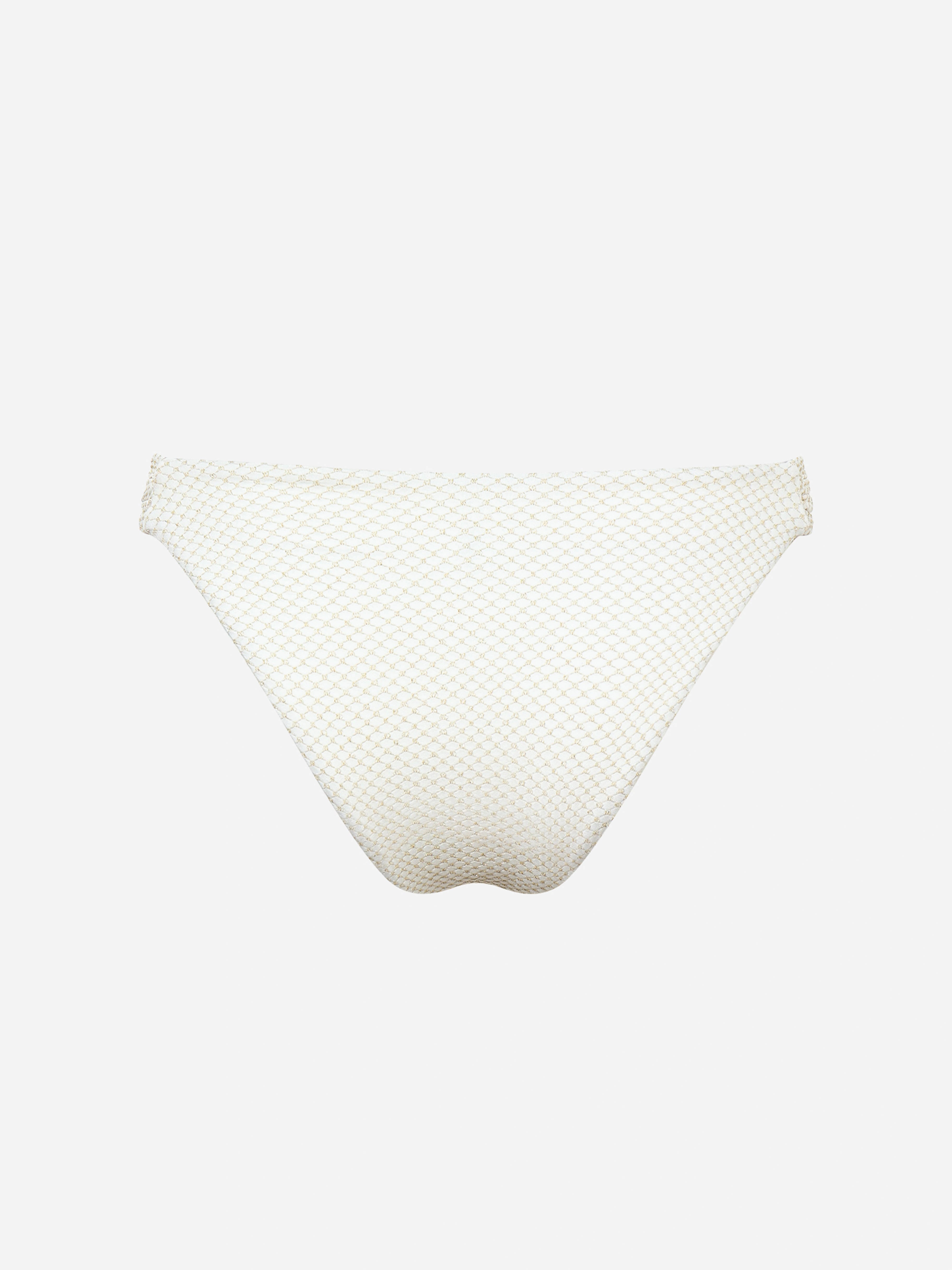 Lunel Metallic Bikini Bottom-White