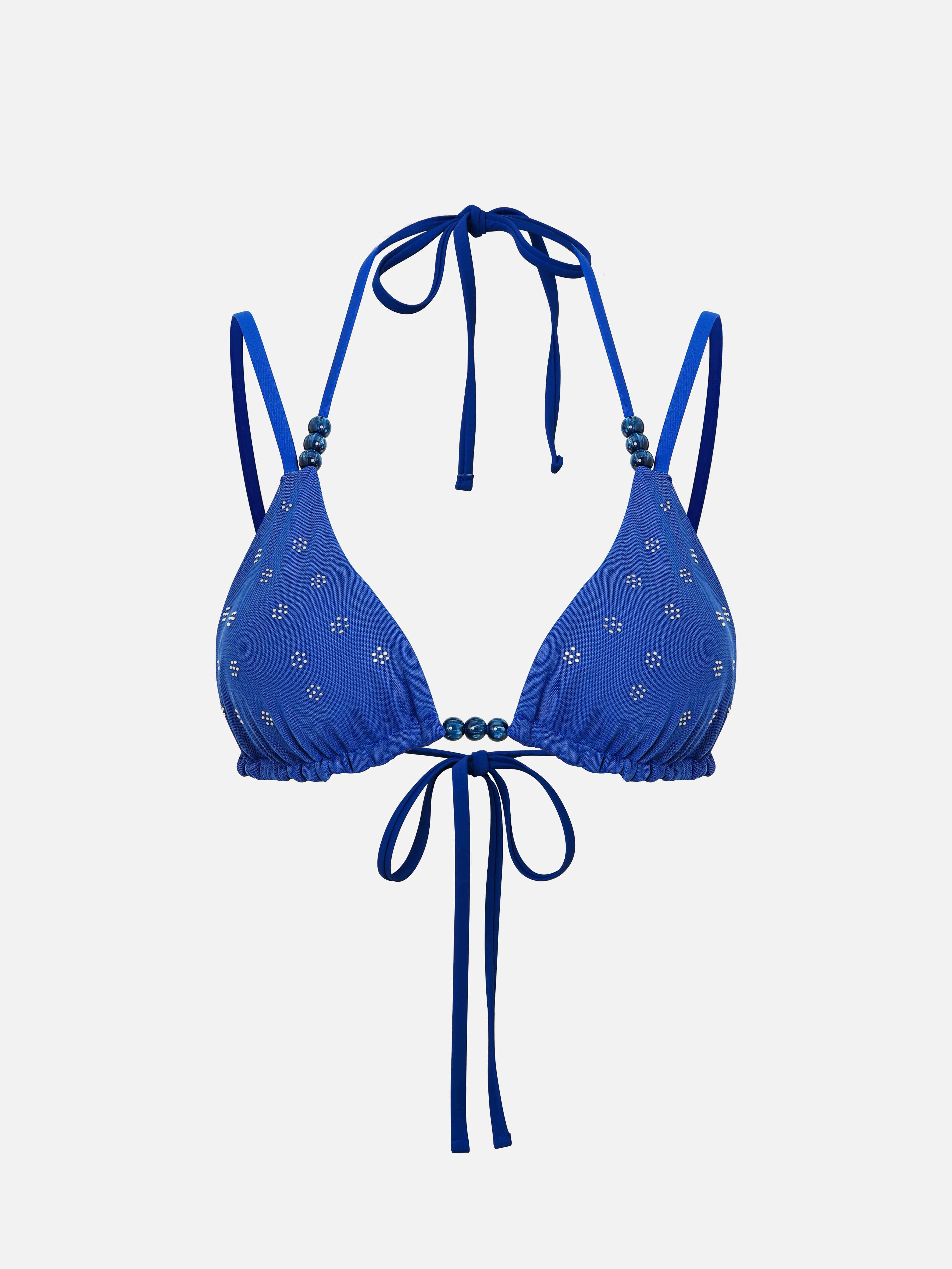 Eirlys Rhinestone Halter Bikini Top