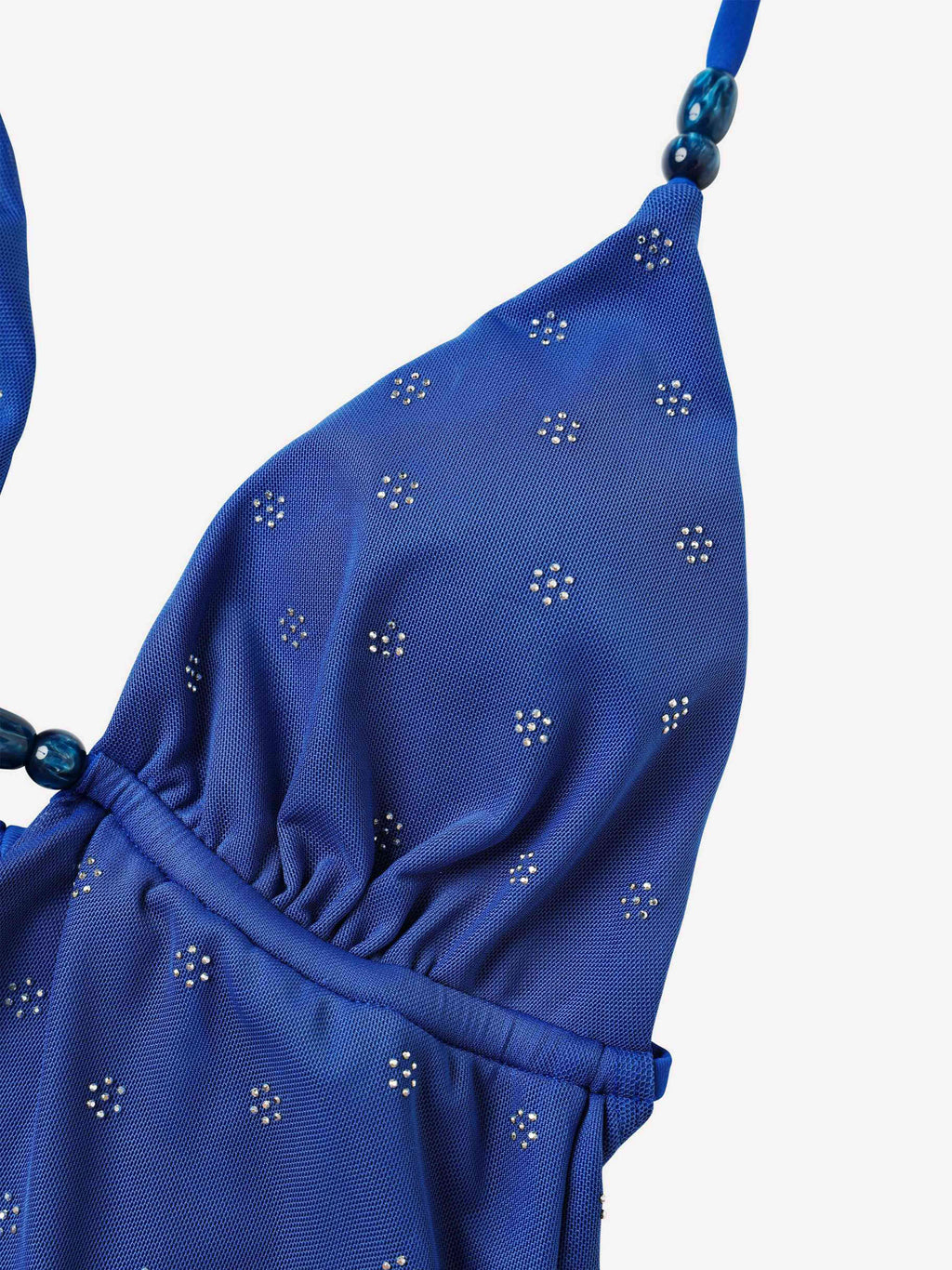 Eirlys Rhinestone Halter Tankini Top