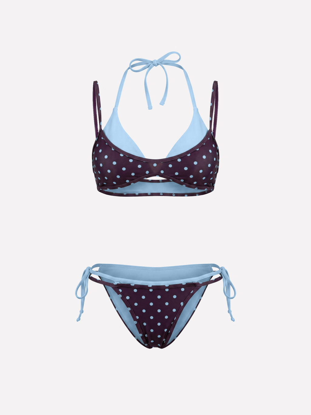 Dorea Polka Dot Halter Bikini Set