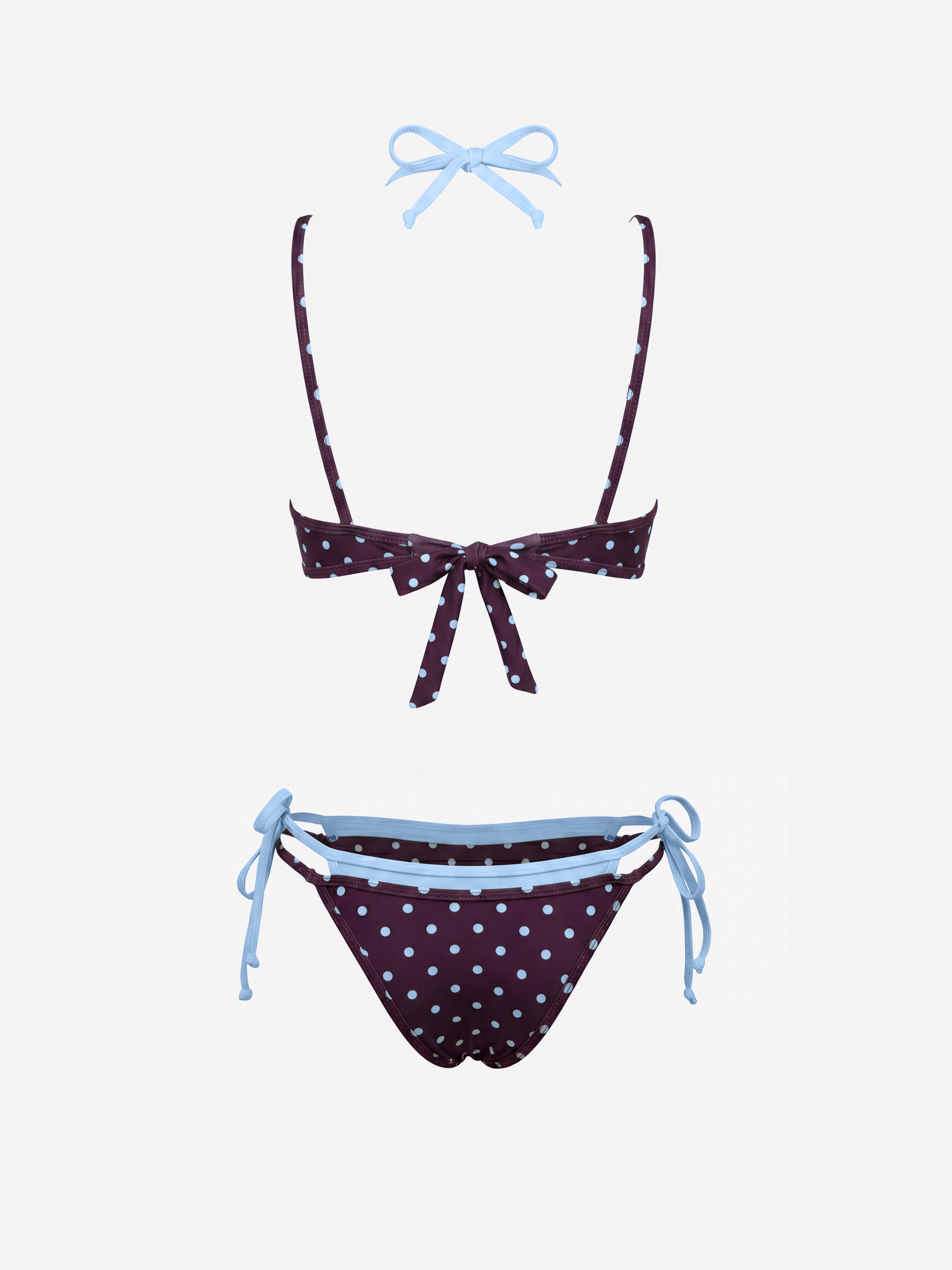 Dorea Polka Dot Halter Bikini Set