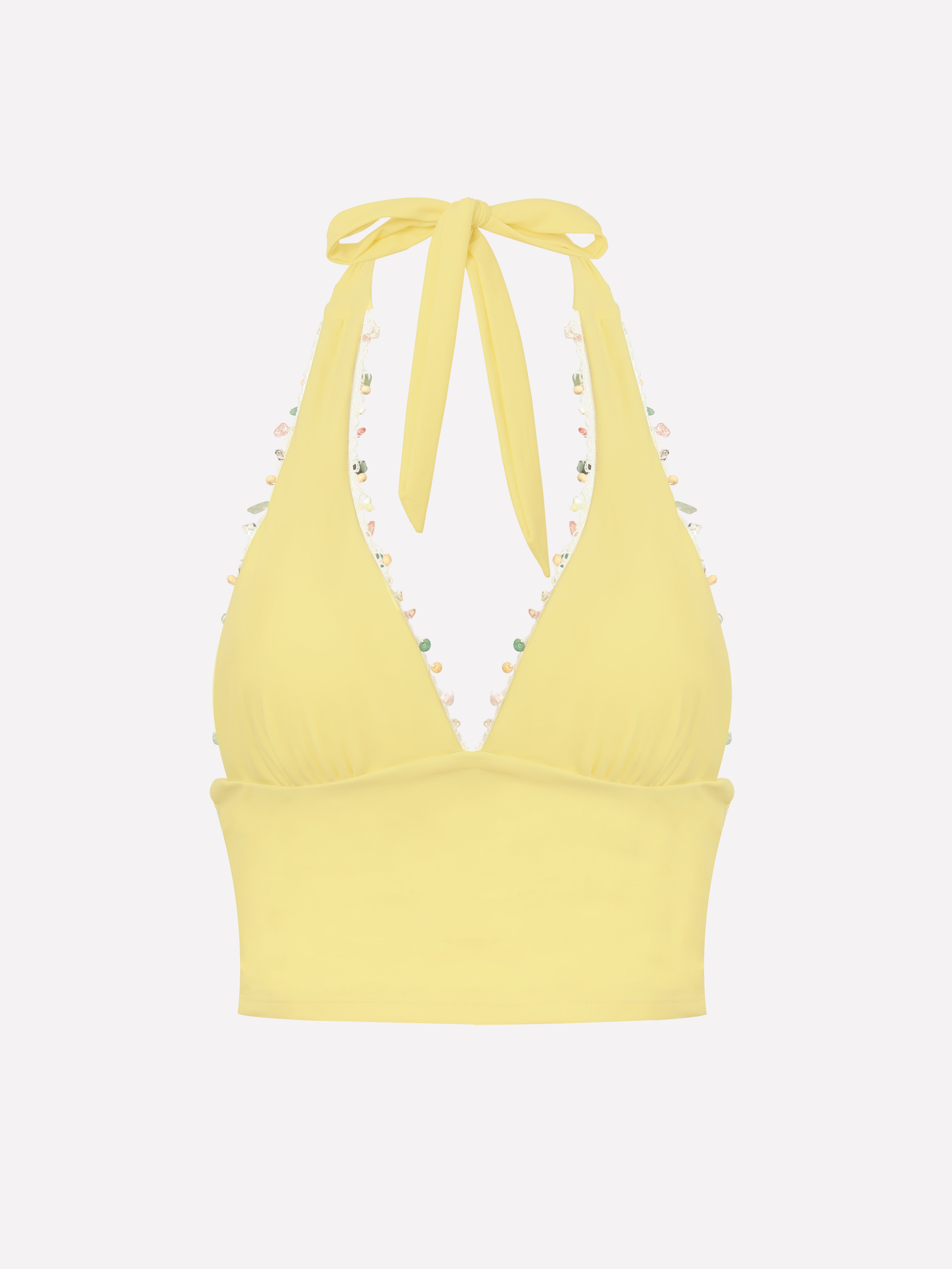 Soleia Beaded Trim Tankini Top