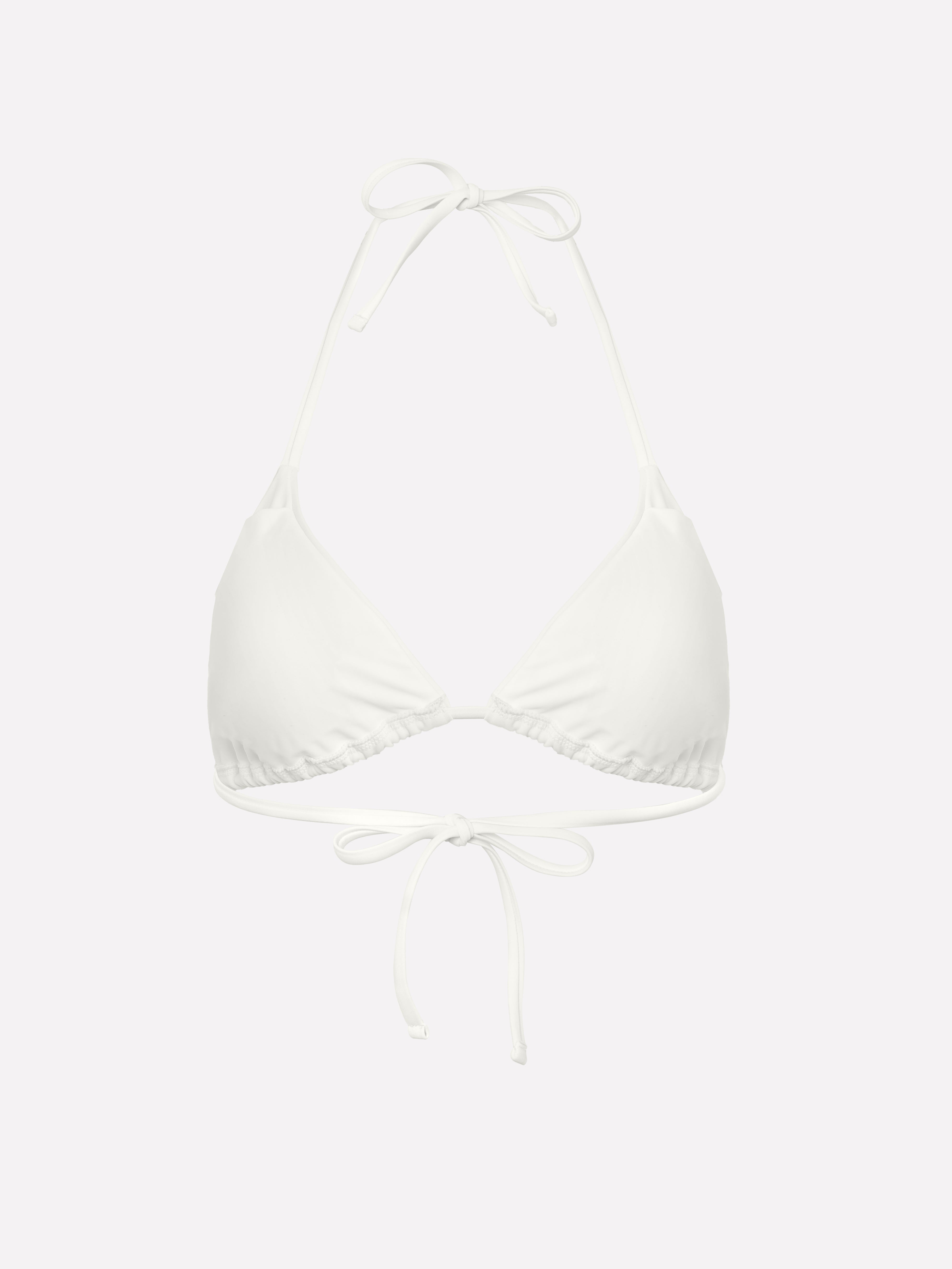 Lunel Button Detail Halter Bikini Top