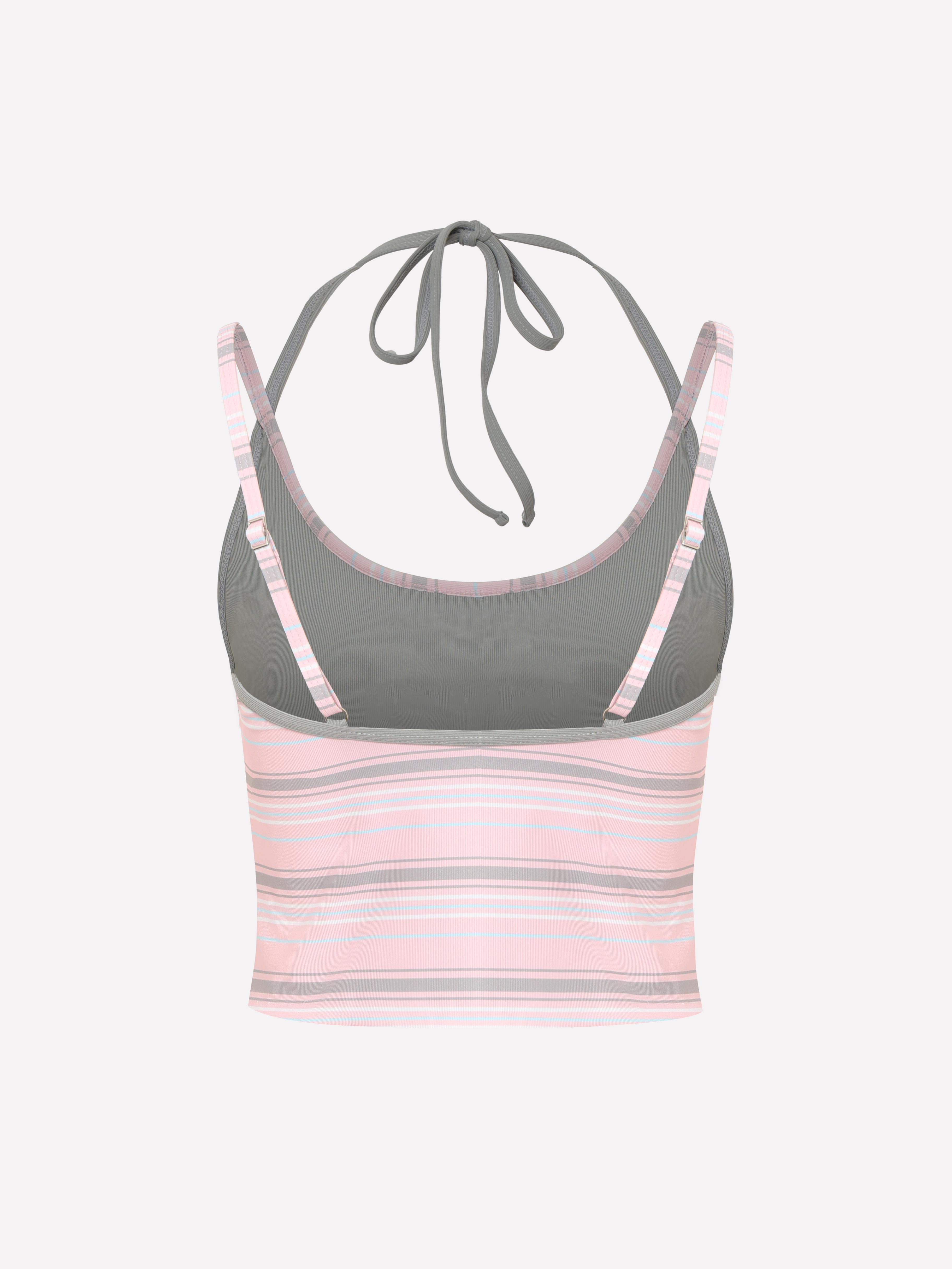 Marée Reversible Stripe Tankini Top