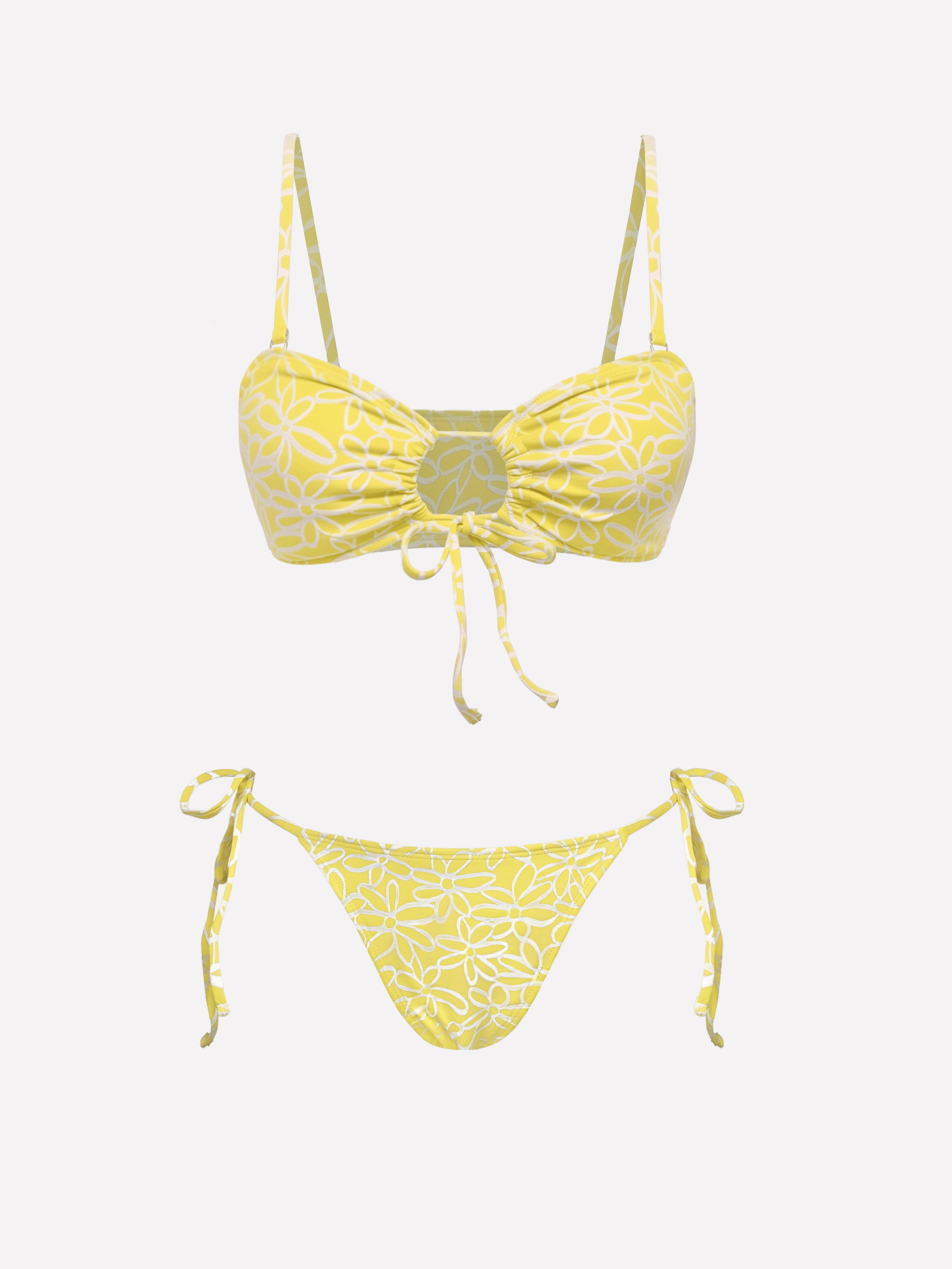Fiora Drawstring Floral Bikini Set