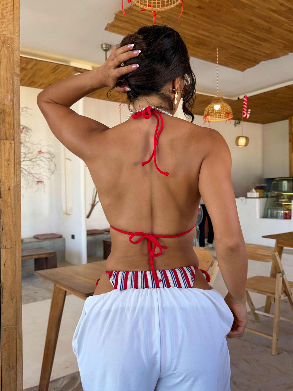 Marée Halter Stripe Bikini Set
