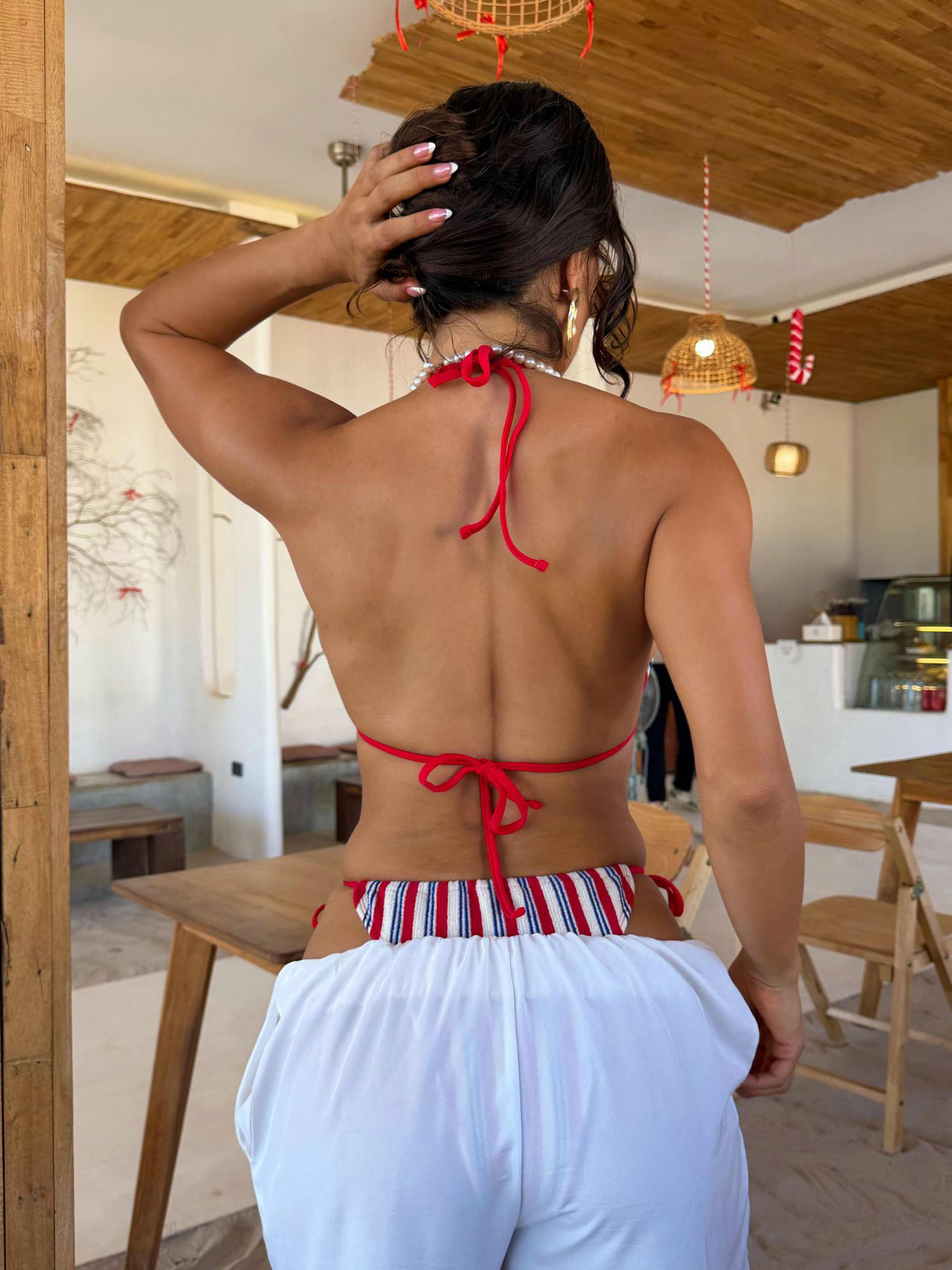 Marée Halter Stripe Bikini Set