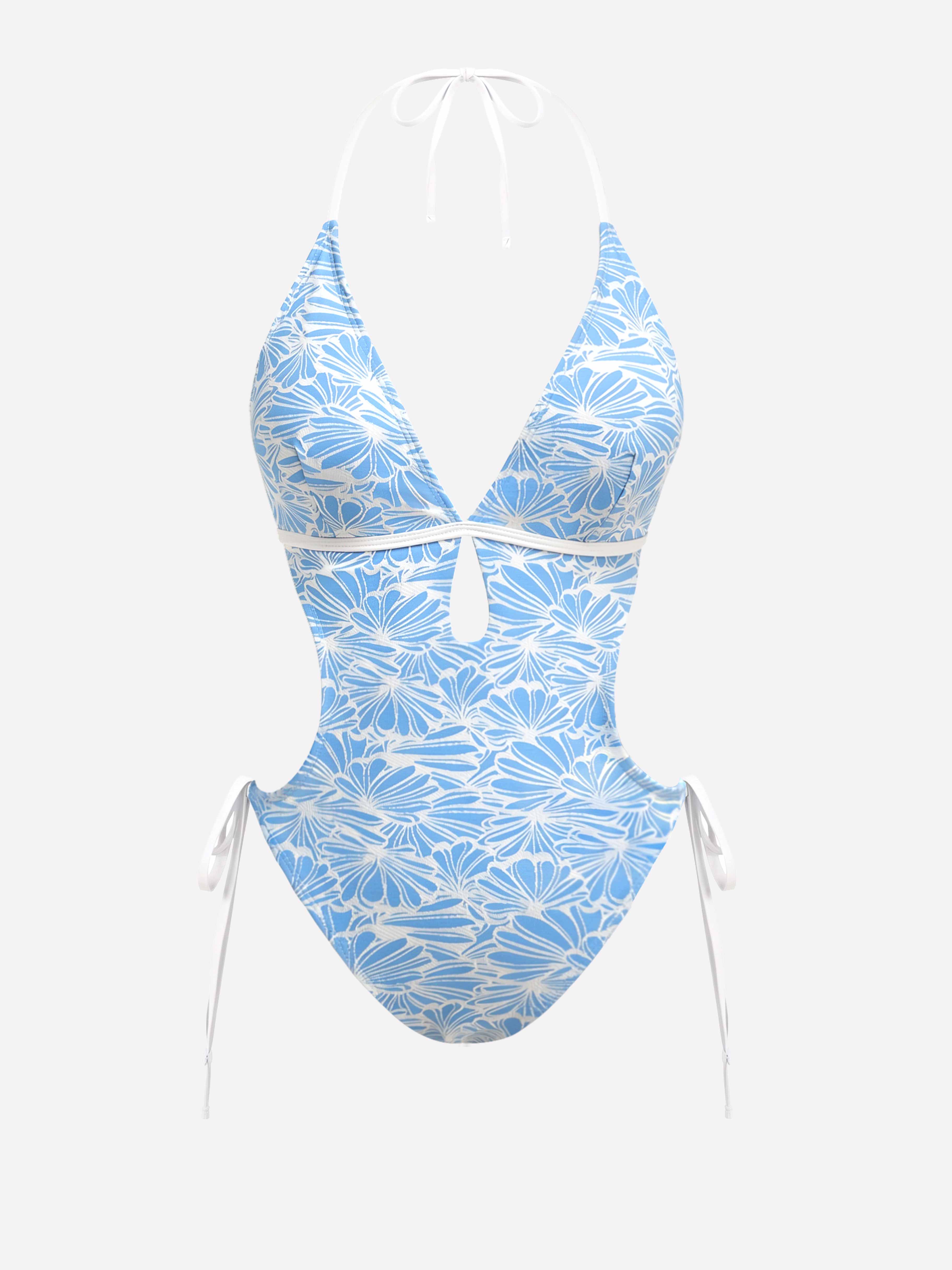 Fiora Botanical Tie One-Piece Swimsuit