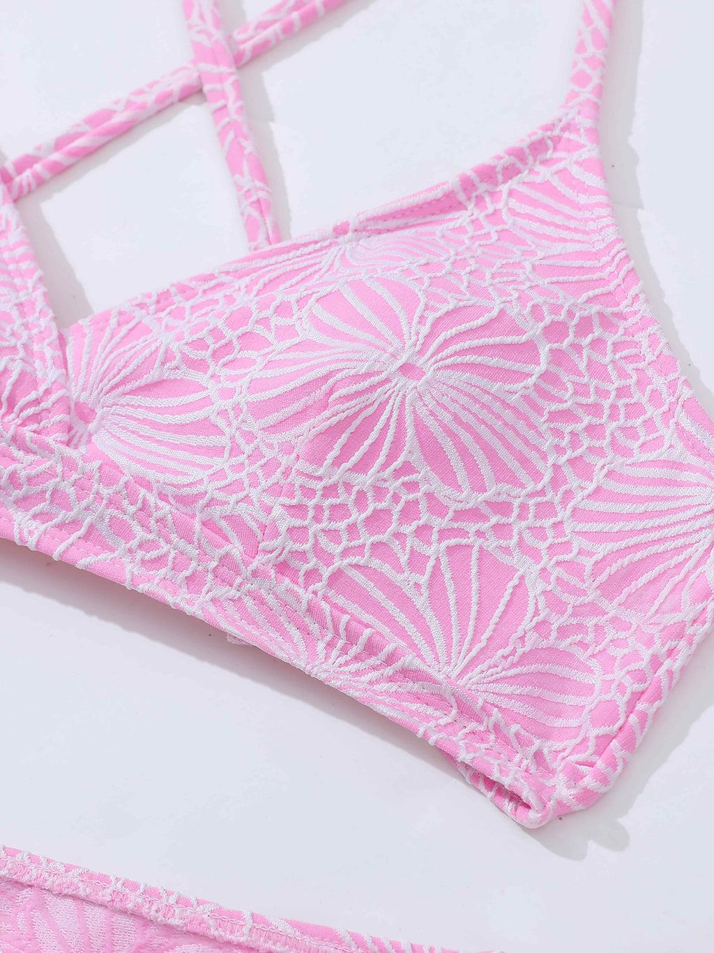 Fiora Cross-Back Floral Bikini Set