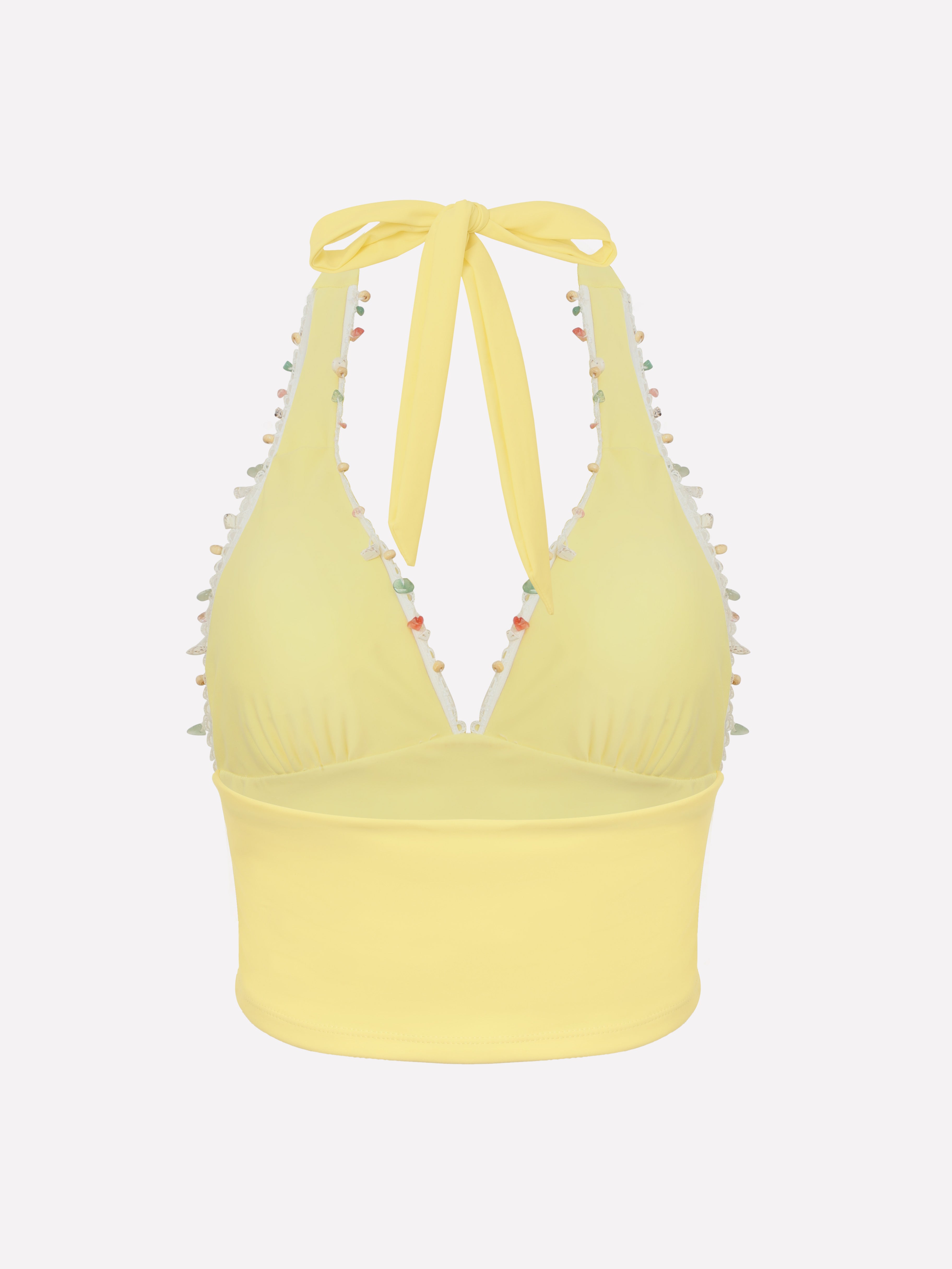 Soleia Beaded Trim Tankini Top