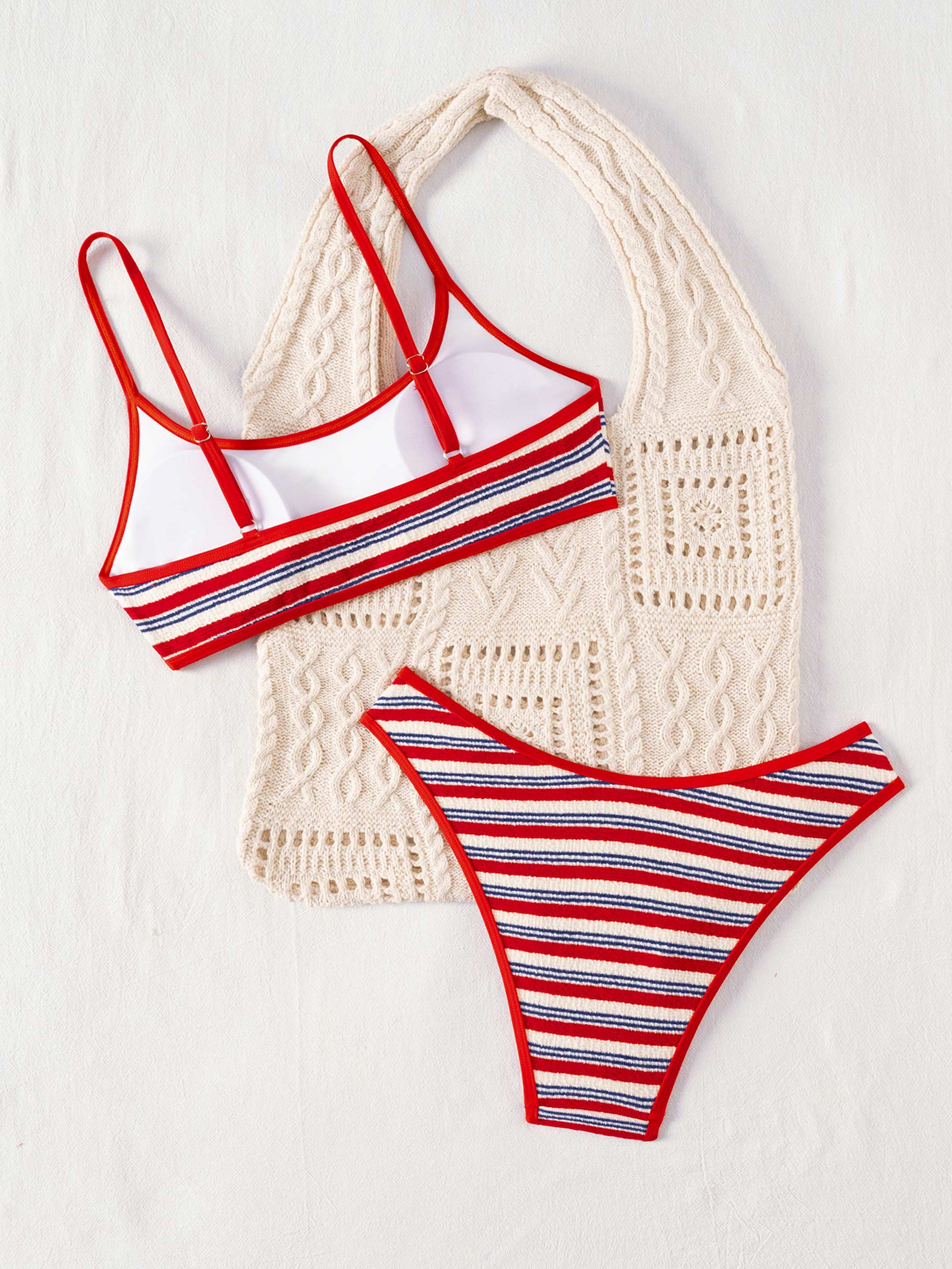 Marée Stripe Triangle Bikini Set