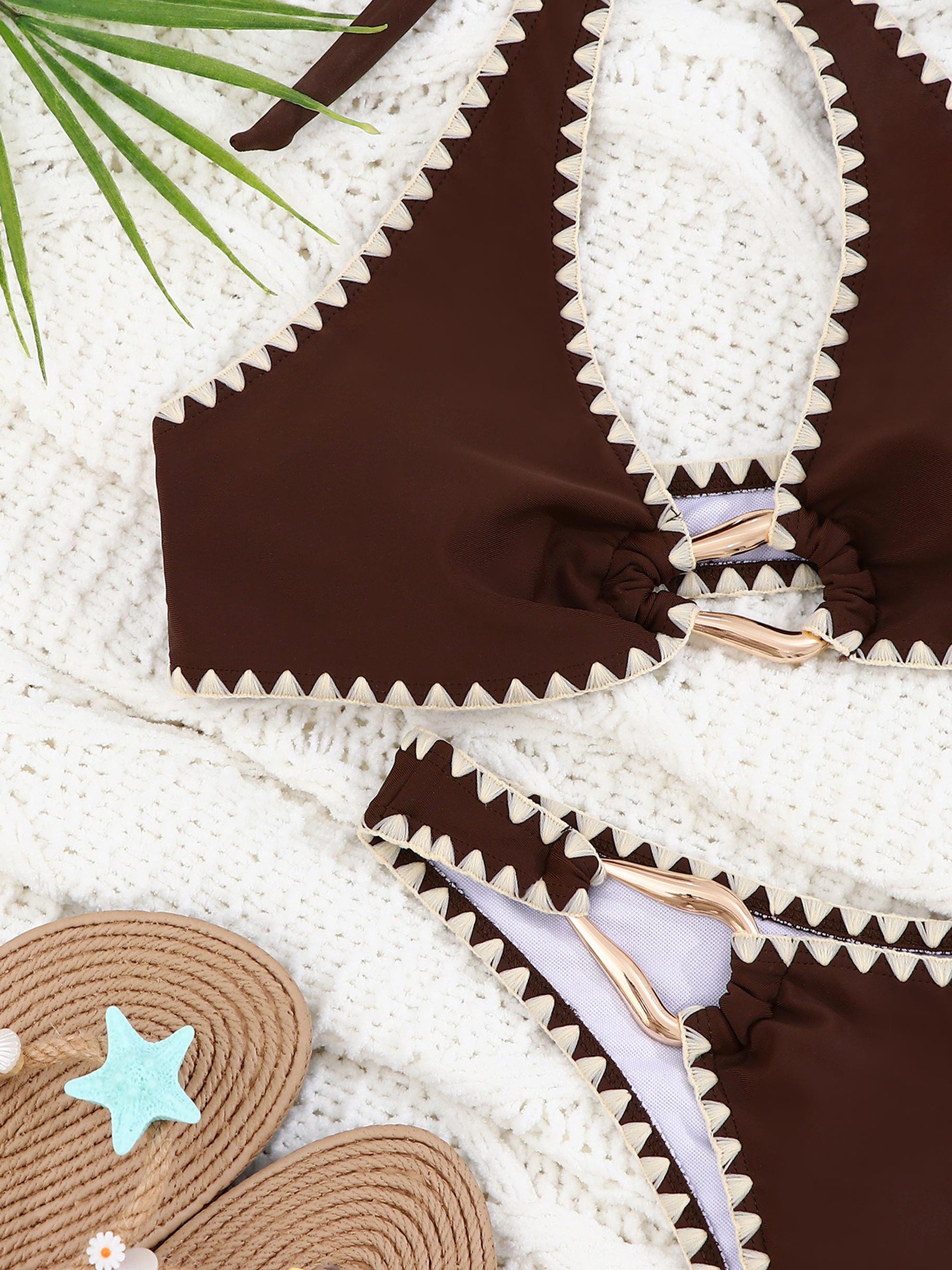 Lunel Scallop Ring Detail Bikini Set