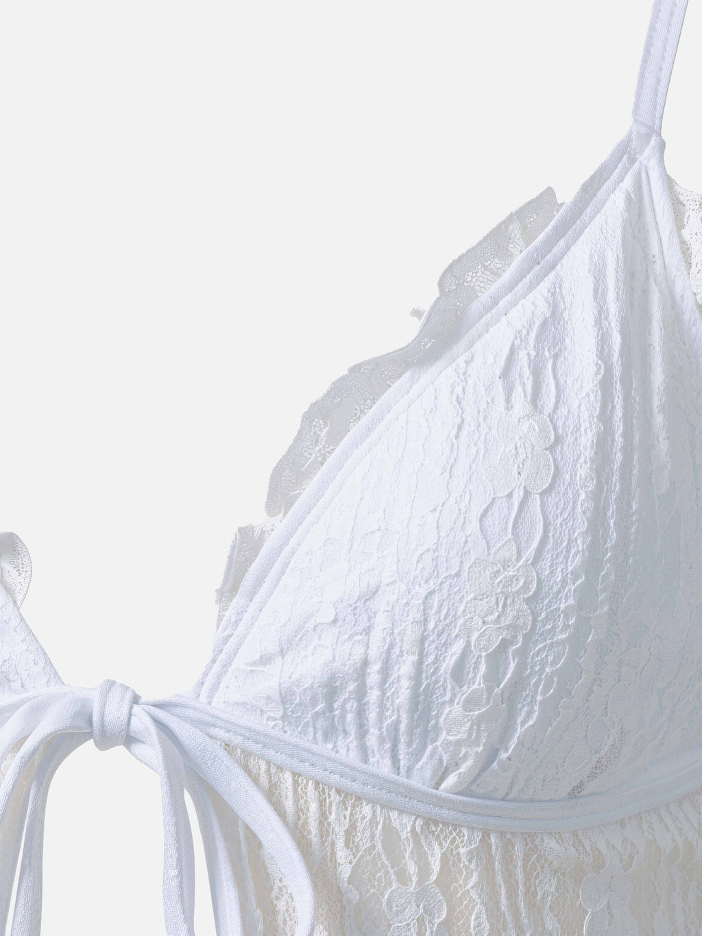 Lunel Lace Trim Tankini Set