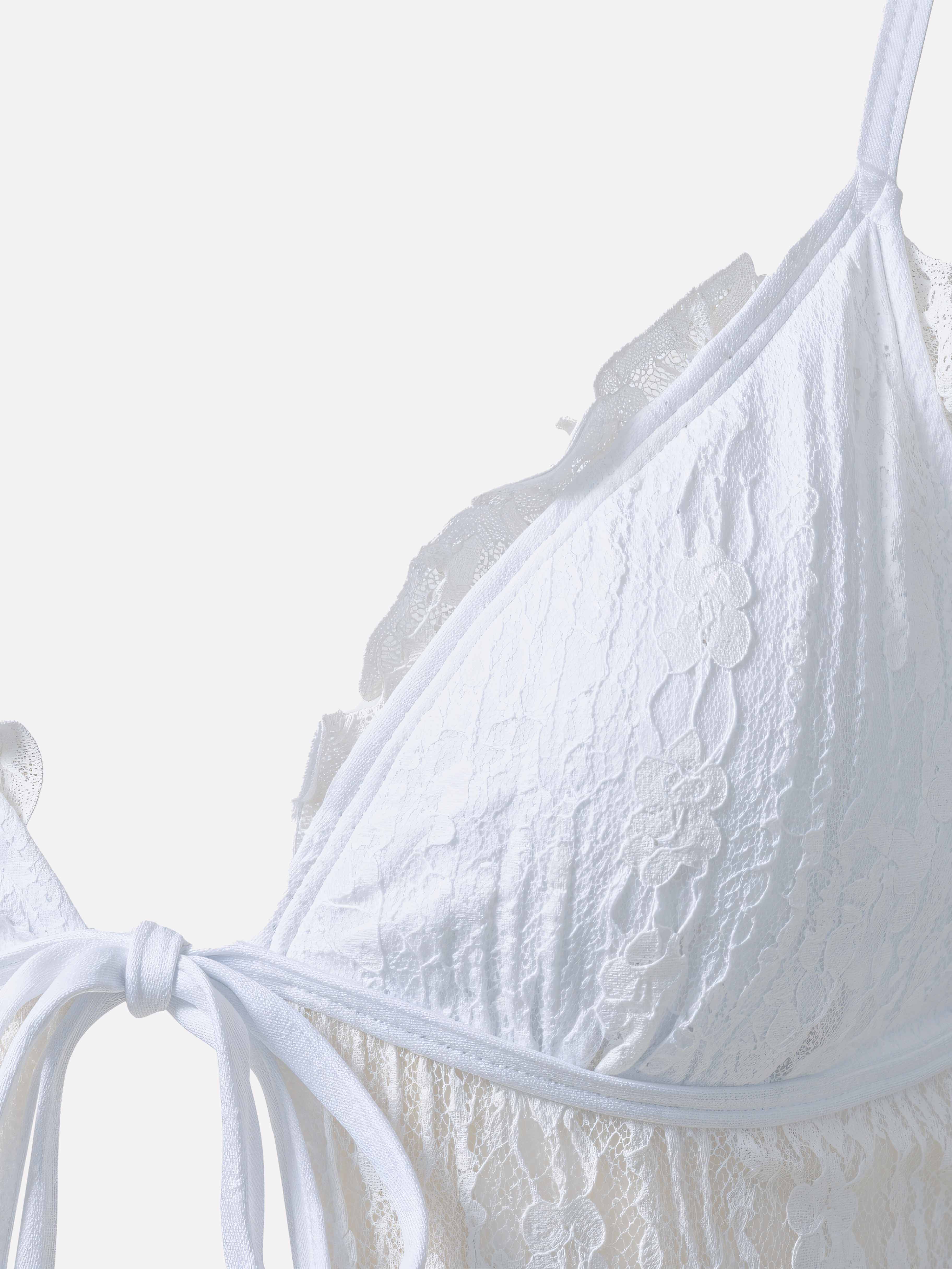 Lunel Lace Trim Tankini Set