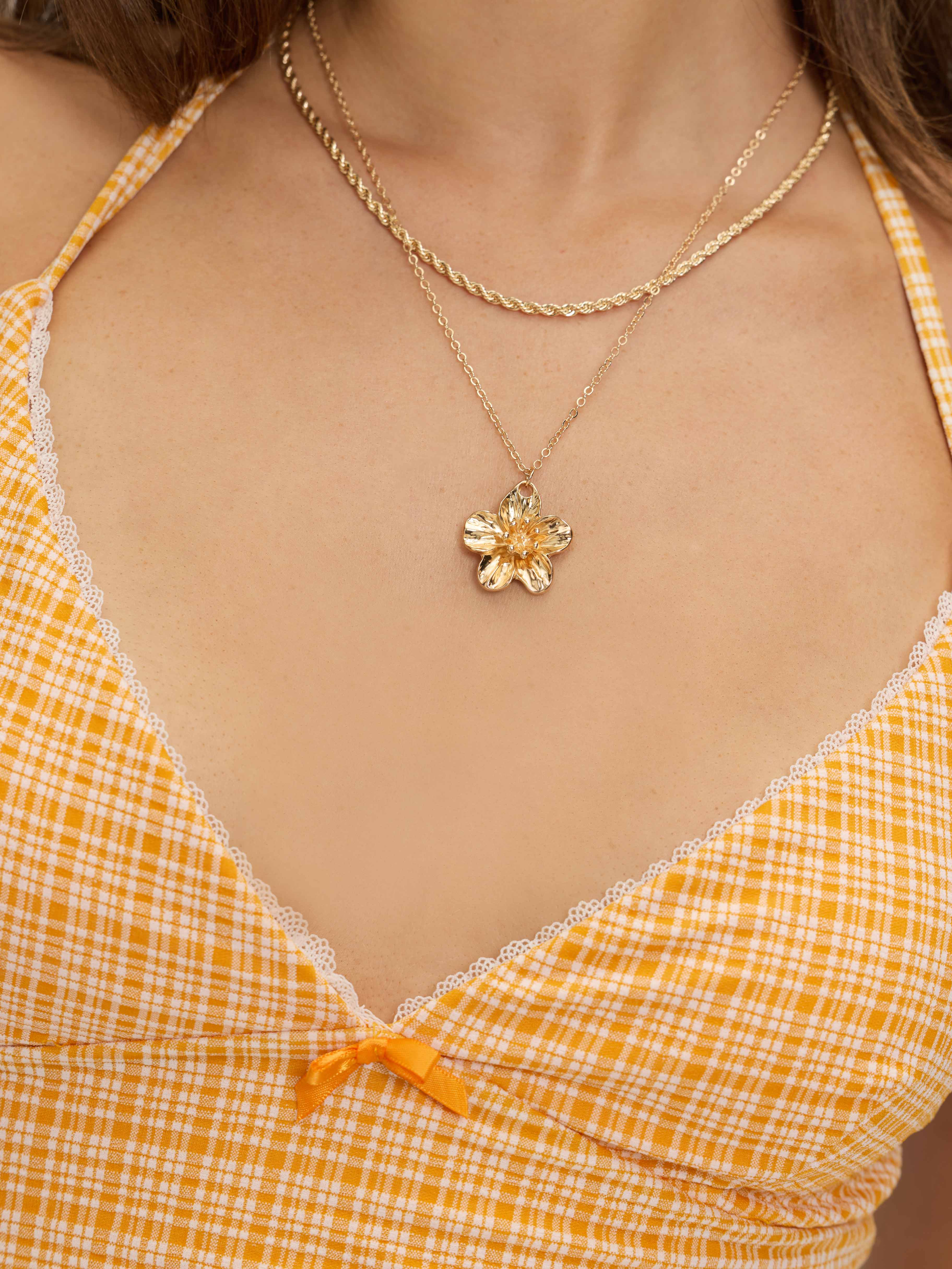Aurelia Floral Pendant Necklace 2-Piece Set