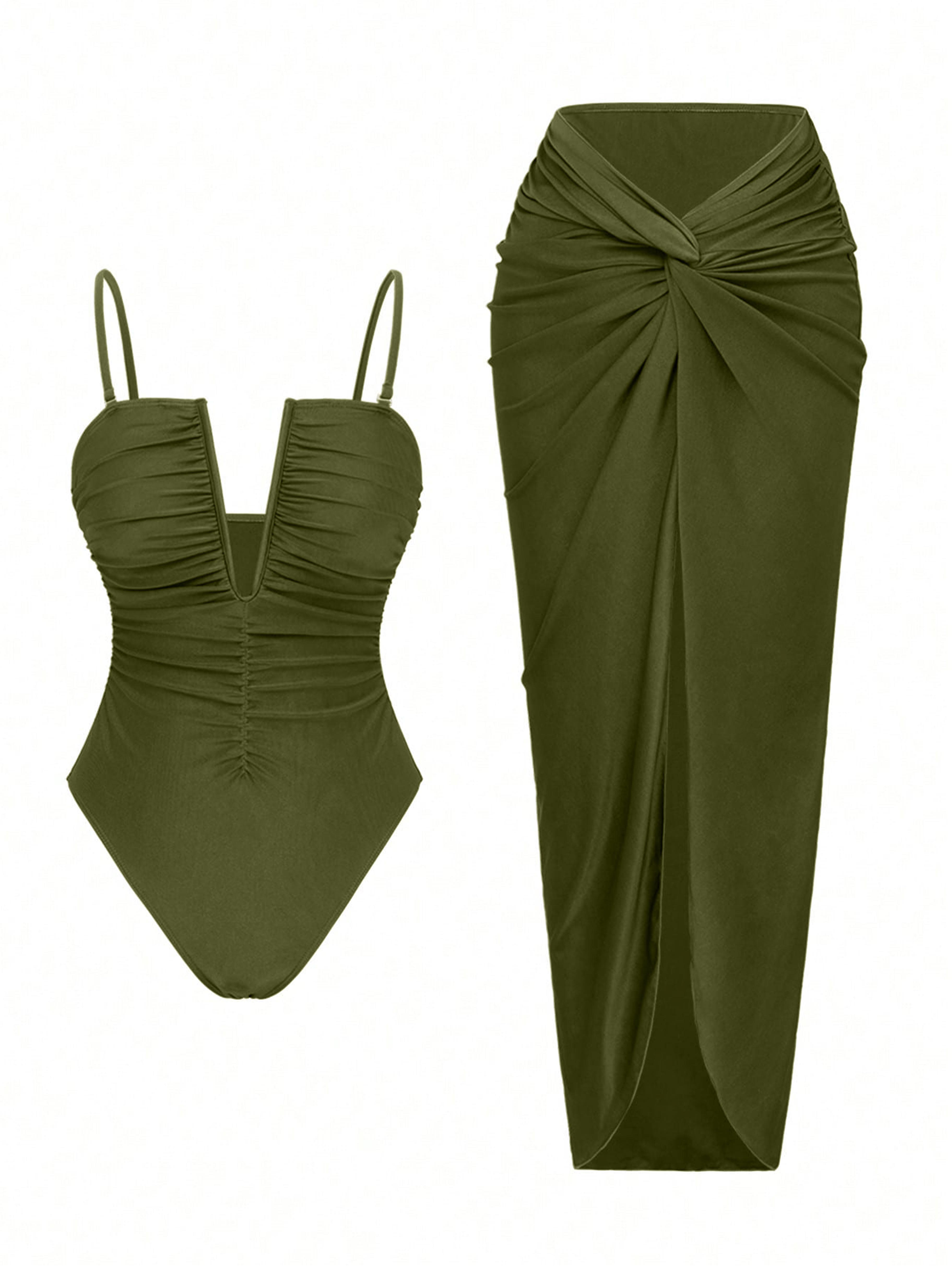 Lunel Ruched Cutout Swim Set