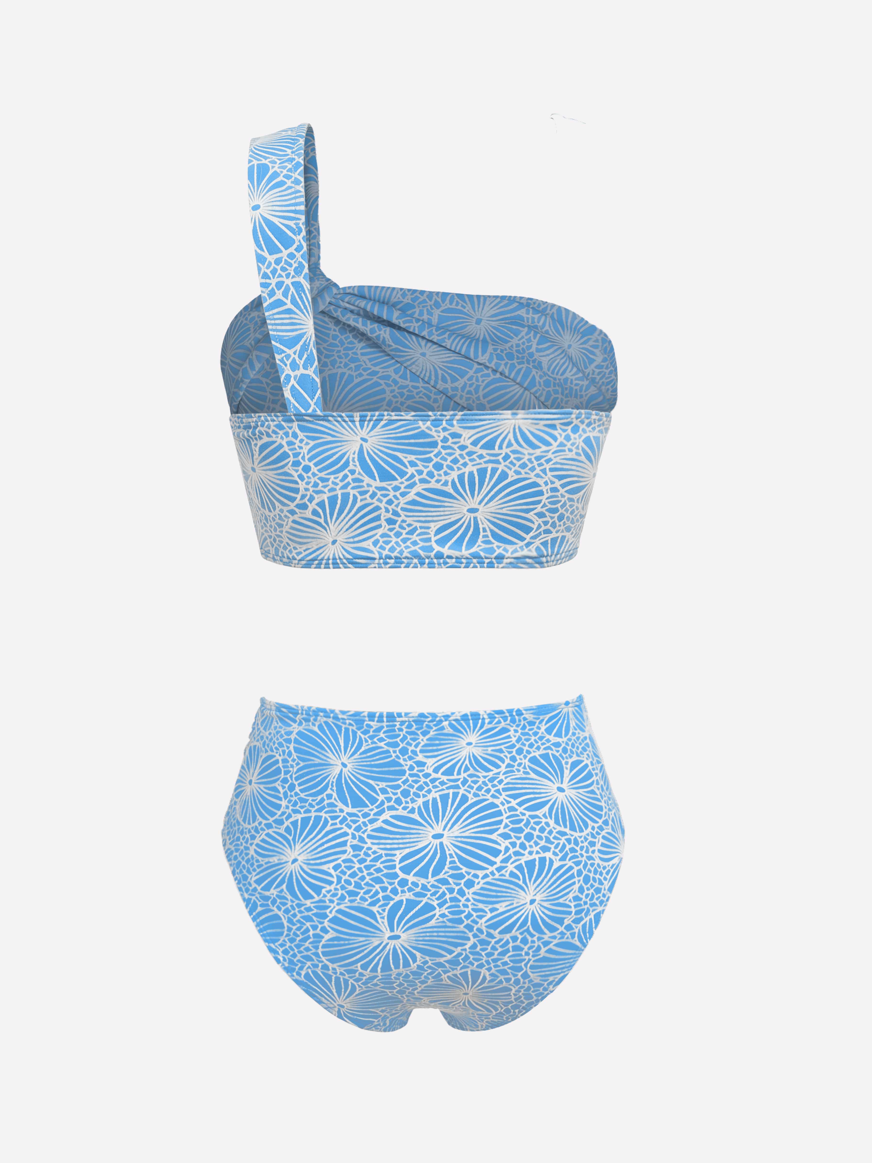 Fiora One-Shoulder Floral Bikini Set