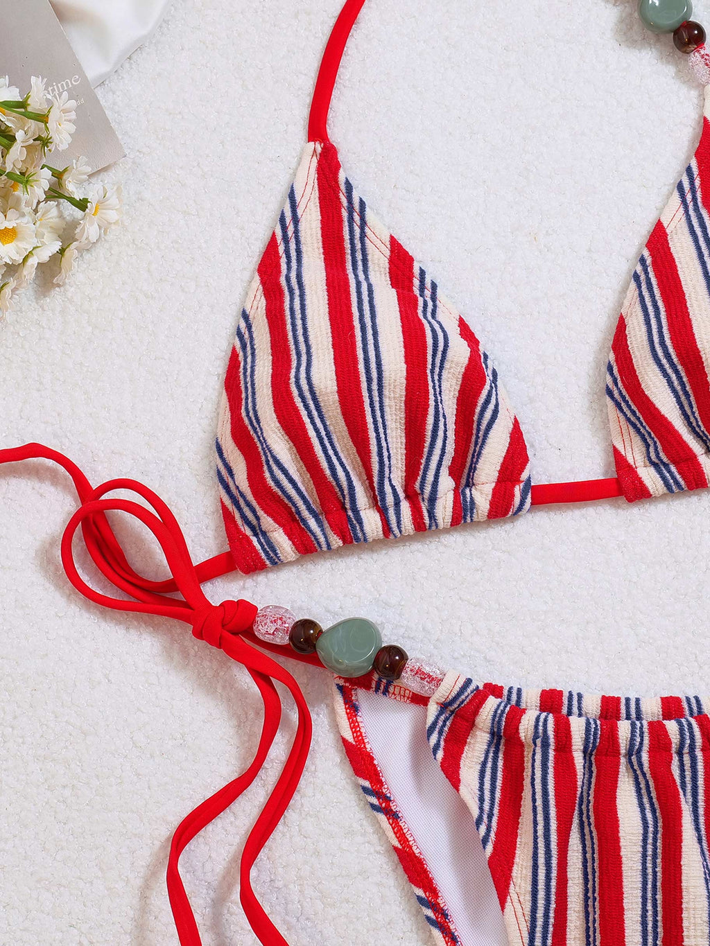 Marée Halter Stripe Bikini Set